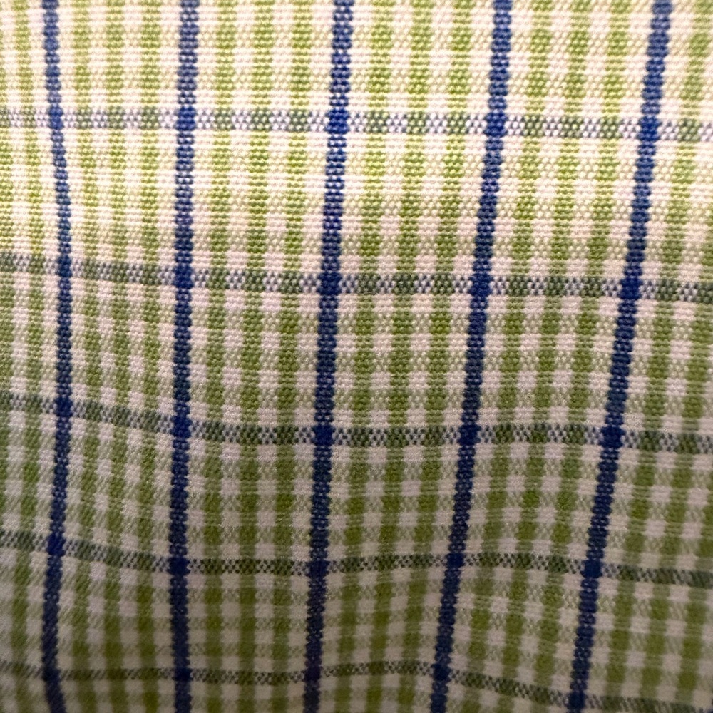 J Crew XL 17-17.5 Green White And Blue Plaid Pocket Button Down Shirt - Picture 5 of 5
